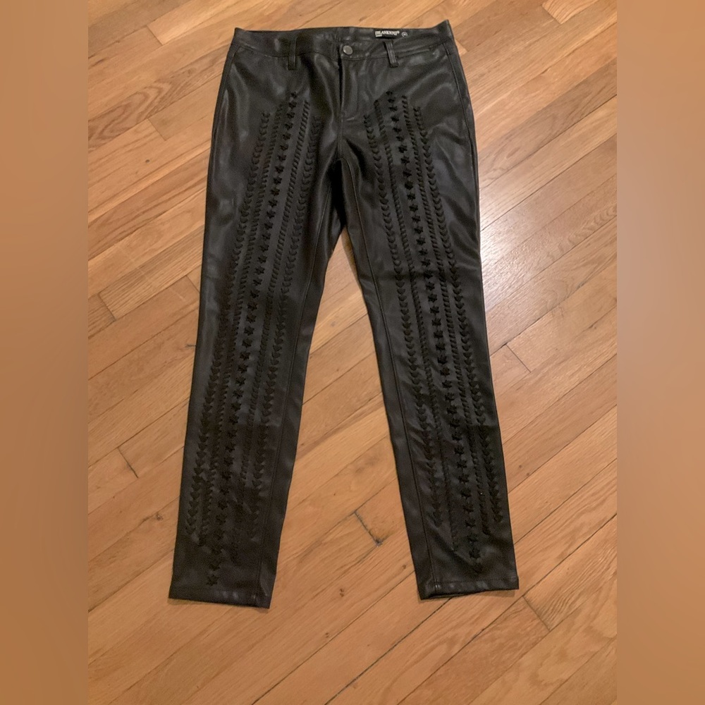 [BLANKNYC] Vegan Leather Pants Size 30, black, rad lacing on legs